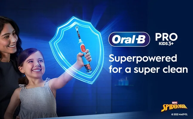 Oral B PRO KiDS3+ Superpowered for a super clean FROZEN Disney.