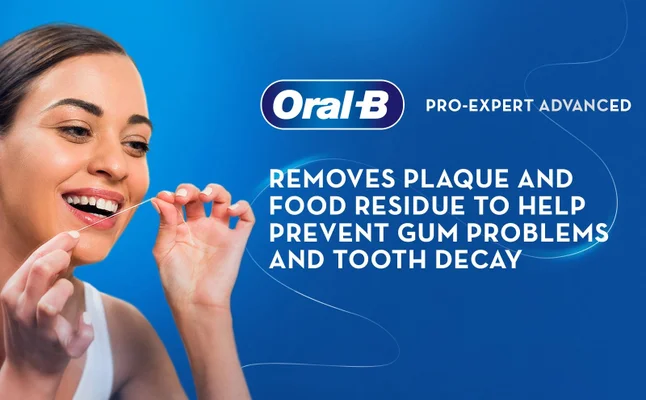 OralB PRO-EXPERT ADVANCED REUOVES PLAQUE AND FOOD RESIDUE TO HELP PREVENT GUM PROBLEM AND TOOTH DECAY