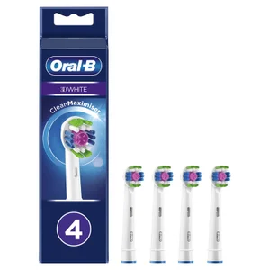 Oral-B 3D White Toothbrush Head with CleanMaximiser Technology, Pack of 4 Counts