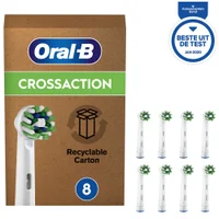Oral-B CrossAction Toothbrush Head with CleanMaximiser Technology, Pack of 8, Mailbox Sized Pack