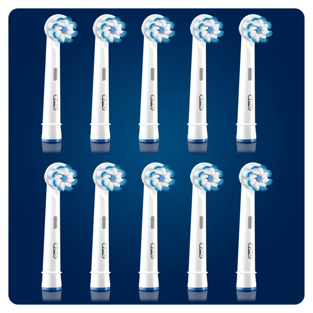 Oral-B Sensitive Clean Toothbrush Head, Pack of 10 Counts, Mailbox Sized Pack