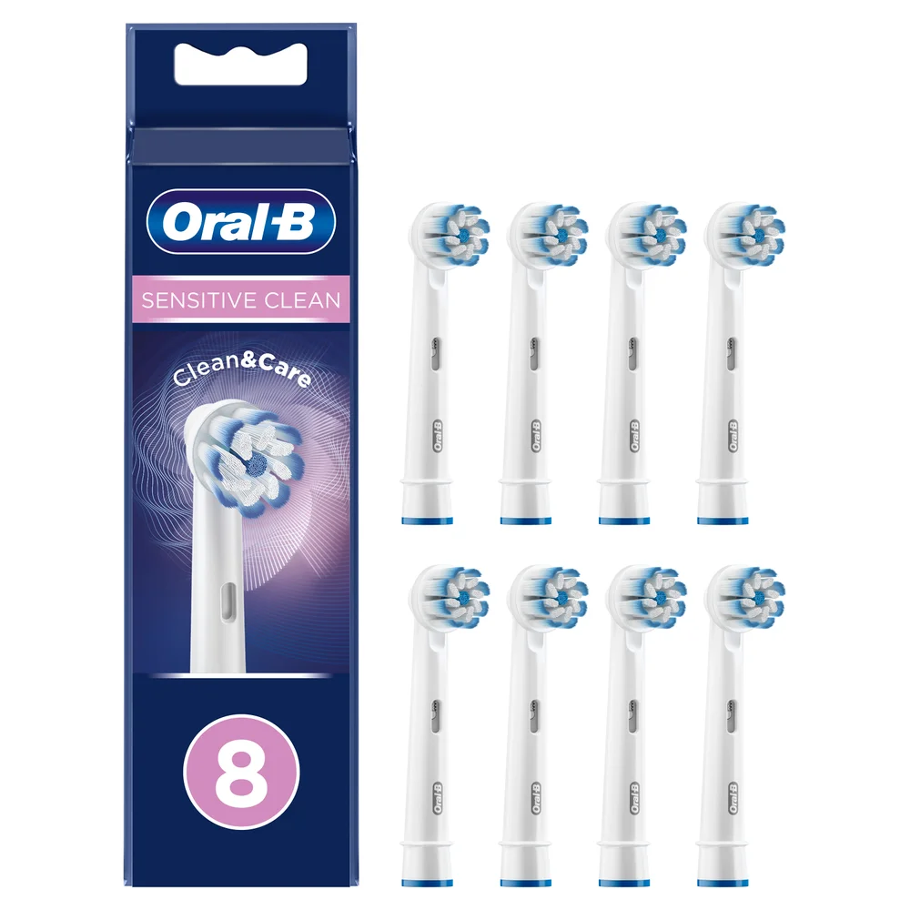 Oral-B Sensitive Clean Toothbrush Head, Pack of 8 Counts Image 1