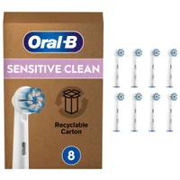 Oral-B Sensitive Clean Toothbrush Head, Pack of 8 Counts, Mailbox Sized Pack