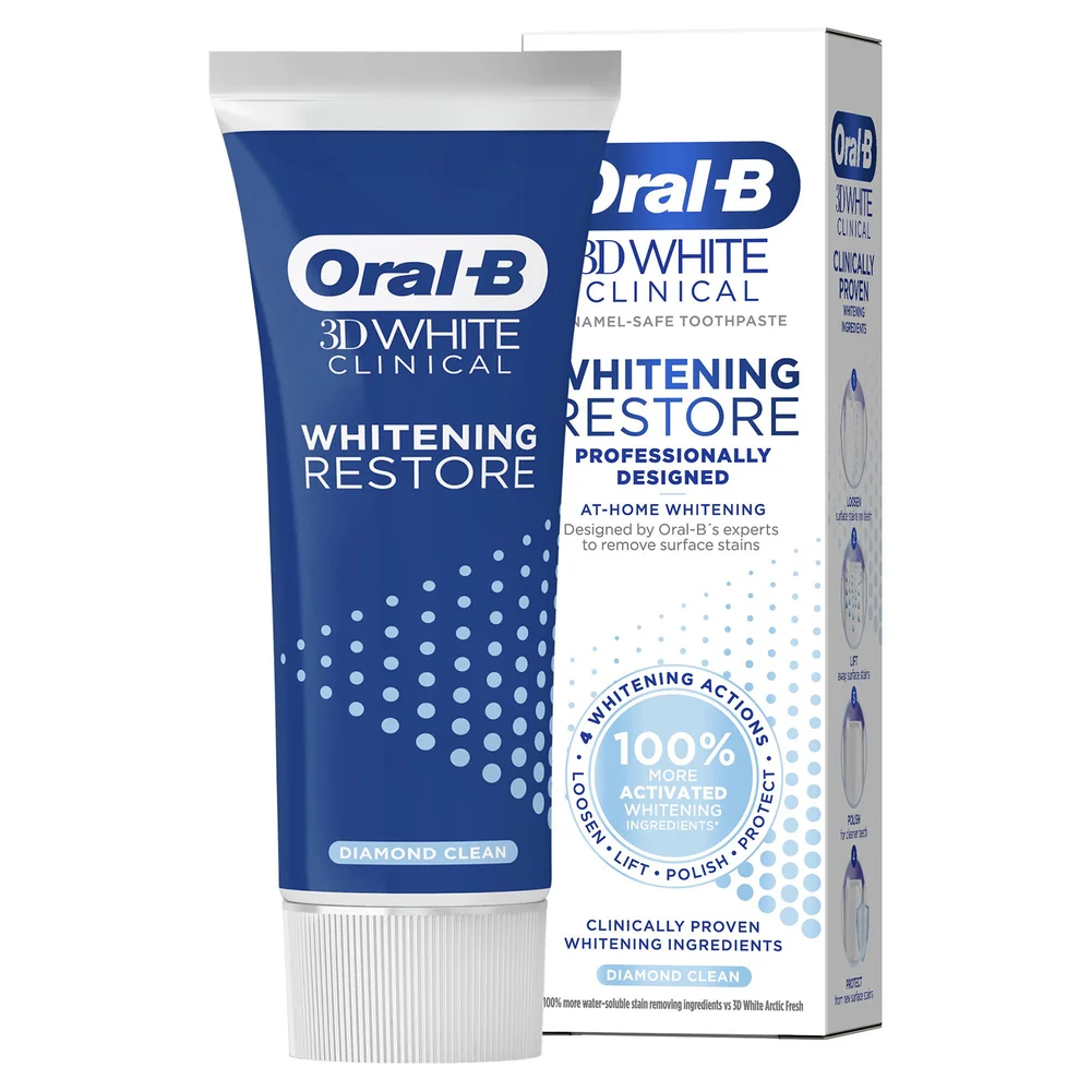 3DWhite Clinical Whitening Restore Diamond Clean Toothpaste 70ml Image 1