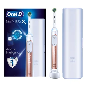 Oral-B Genius X Rose Gold Electric Toothbrush with Travel Case