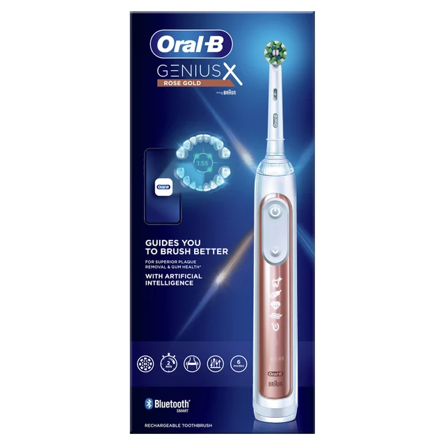 Oral-B Genius X Rose Gold Electric Toothbrush Designed By Braun