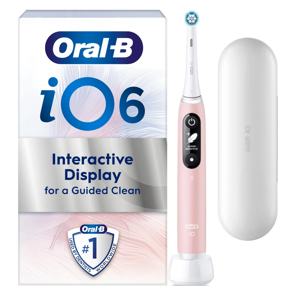 Oral-B iO 6 Pink Electric Toothbrush Designed By Braun Image 1