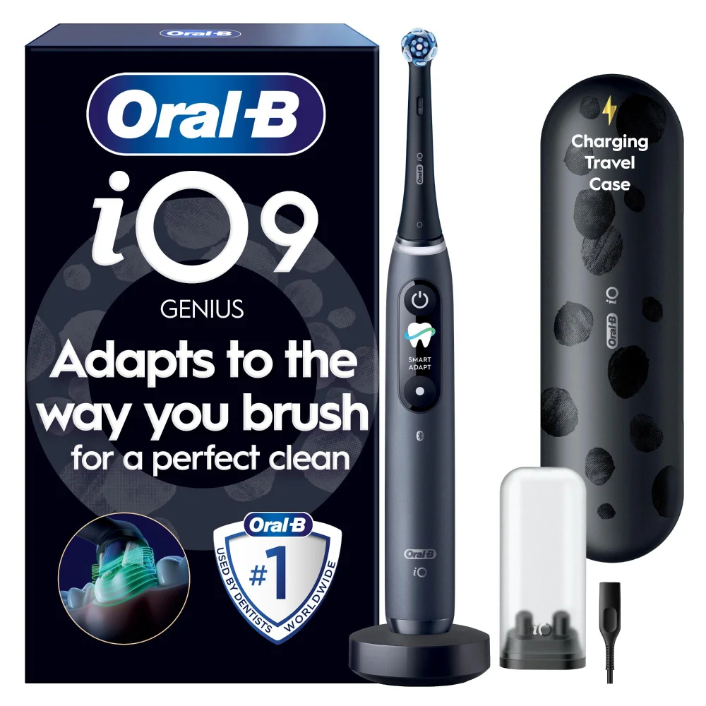 Oral-B iO9 Black Onyx Electric Toothbrush with Charging Travel Case Image 1