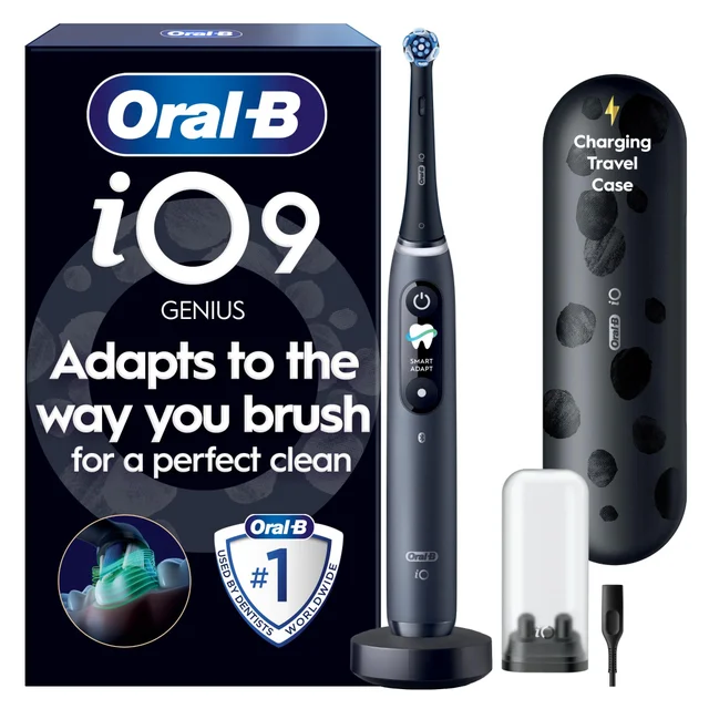 Oral-B iO9 Black Onyx Electric Toothbrush with Charging Travel Case