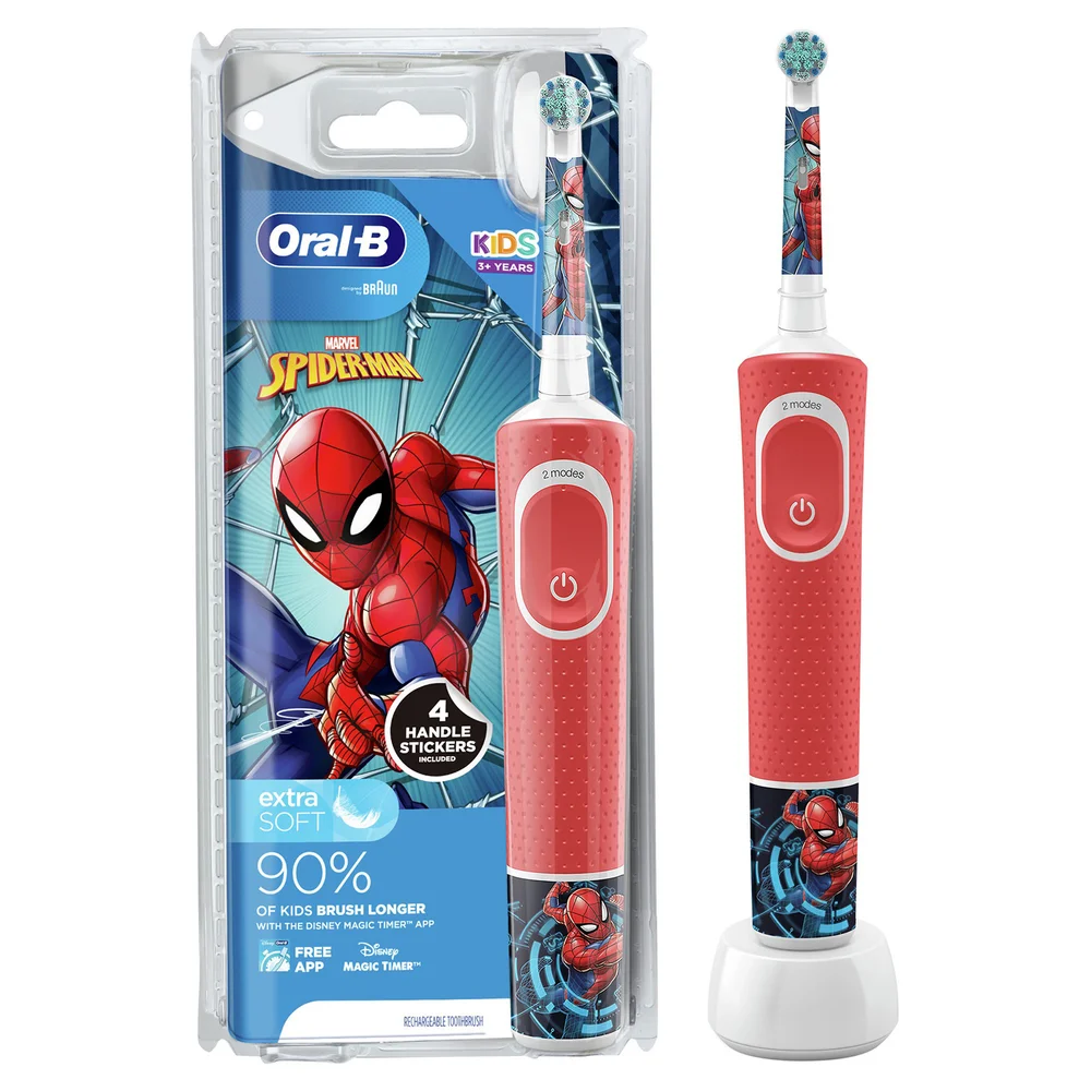Oral-B Kids Spiderman Electric Toothbrush for Ages 3+ Image 1