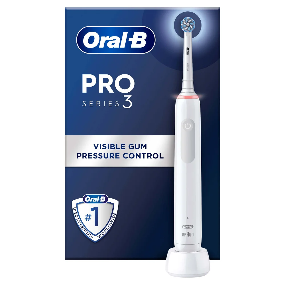 Oral-B Pro 3000 Sensitive White Electric Toothbrush Image 1