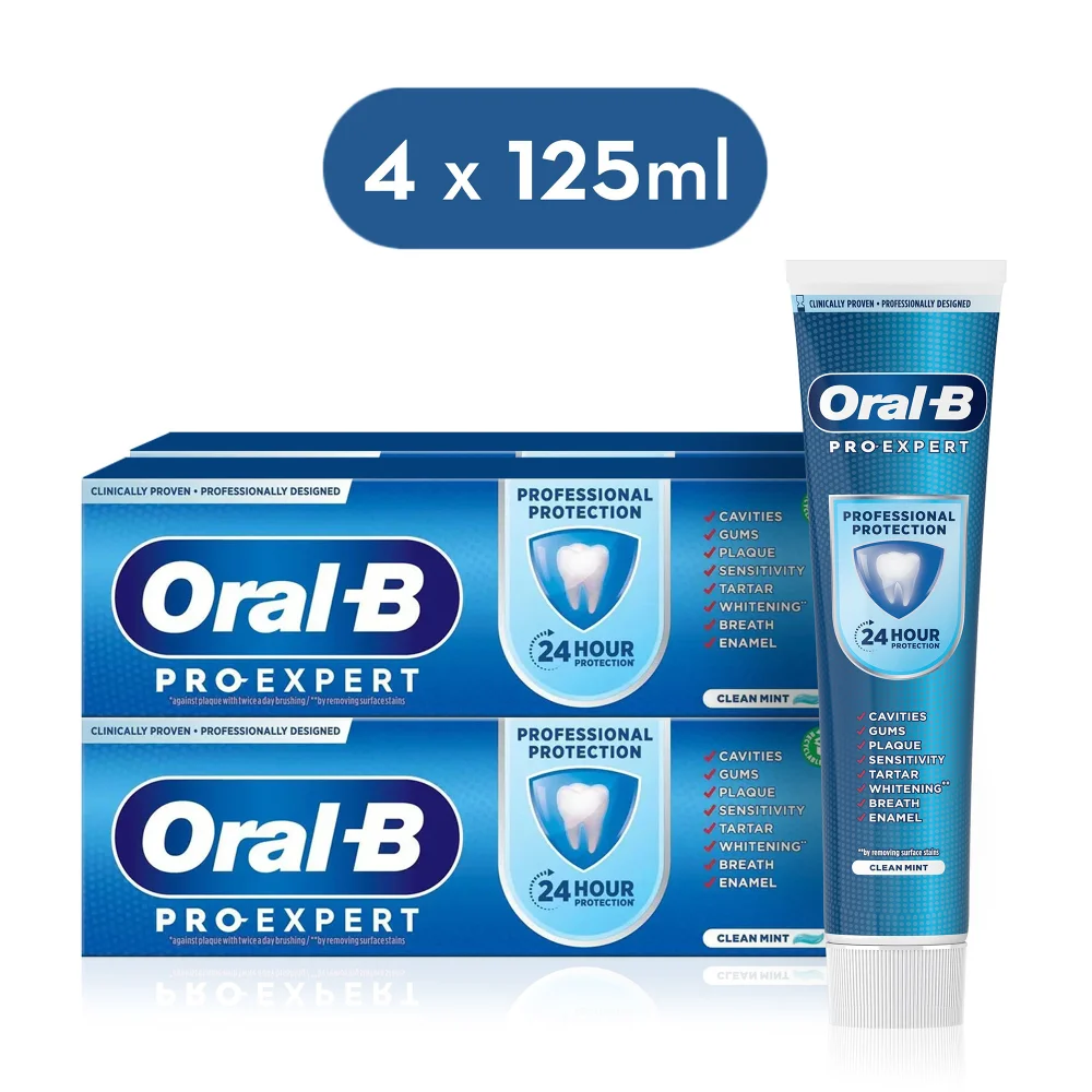 Oral-B Pro-Expert Professional Protection Toothpaste 4x125ml Image 1