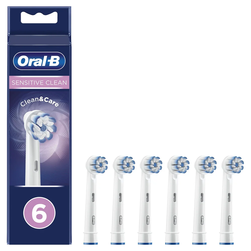 Oral-B Sensitive Clean Toothbrush Head, Pack of 6 Counts Image 1