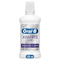 Oral-B 3D White Luxe Perfection Mouthwash 500 ml, Alcohol Free
