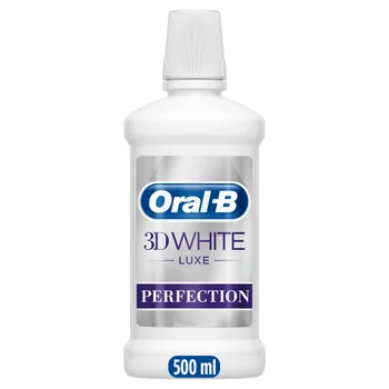 Oral-B 3D White Luxe Perfection Mouthwash 500 ml, Alcohol Free