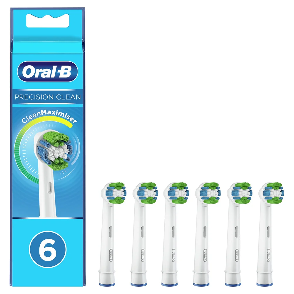 Oral-B Precision Clean Toothbrush Head with CleanMaximiser Technology, Pack of 6 Counts Image 1