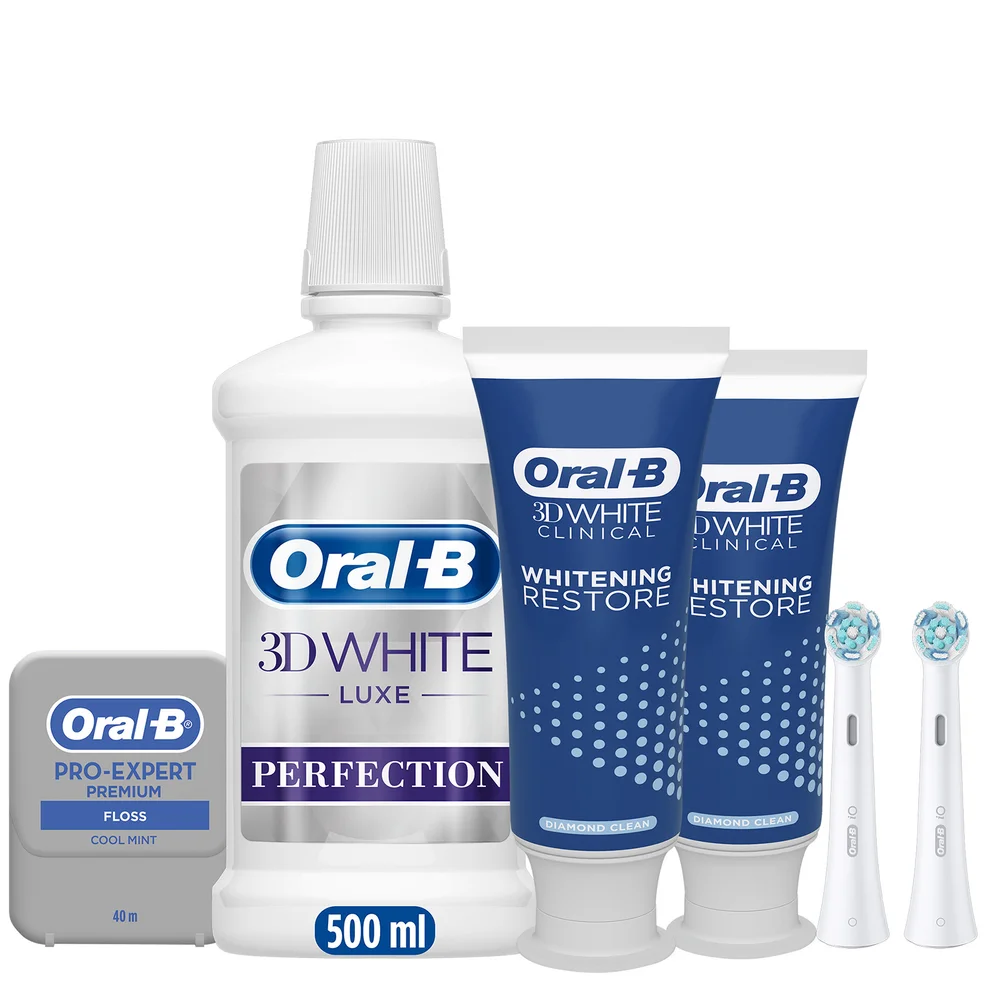 Oral B iO Ultimate Clean White 3D White Clinical Diamond Bundle - Every 3 Months Image 1