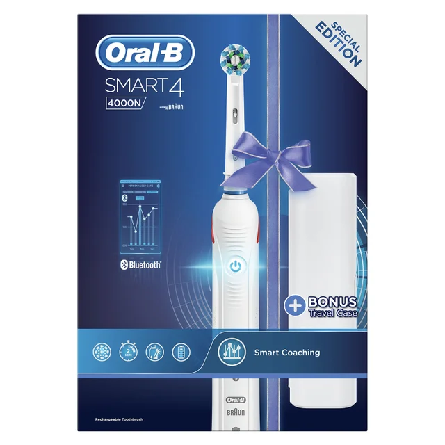 Oral B Smart 4 4000N Rechargeable Electric Toothbrush - White