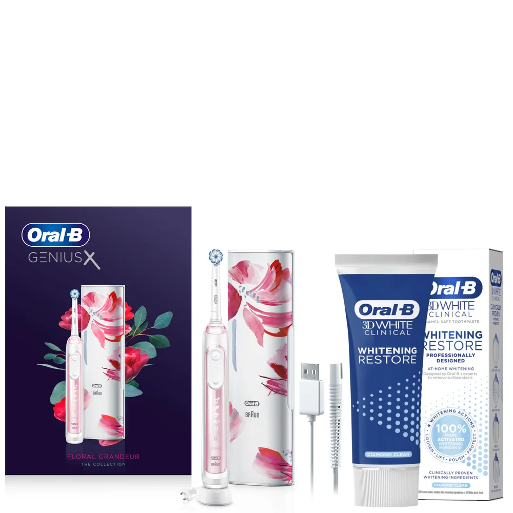 Genius X Limited Edition Electric Toothbrush Blush Pink + Free 3D White Toothpaste Image 1