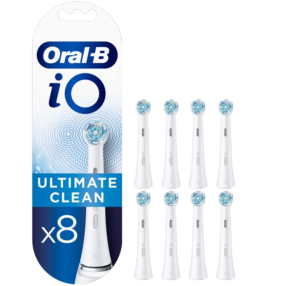 iO Ultimate Clean White Toothbrush Heads, Pack of 8 Counts Image 1