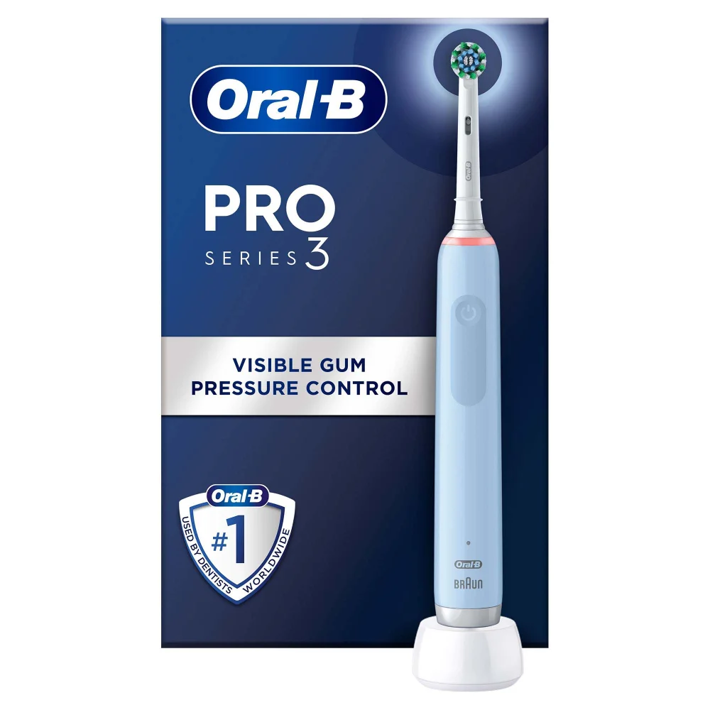 Pro 3 3000 Cross Action Blue Electric Toothbrush Image 1