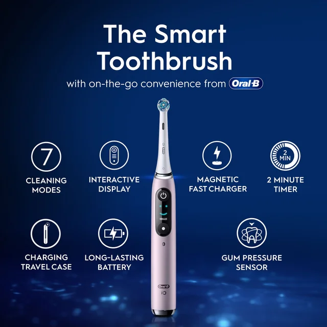 Oral-B iO 9 Rose Quartz Electric Toothbrush Designed By Braun