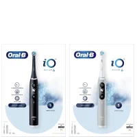 Oral B iO6 Duo Pack Black & Grey Electric Toothbrush with Travel Case