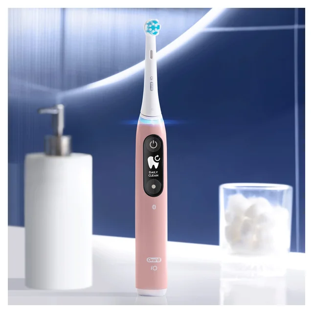 Oral B iO6 Duo Pack Pink & Grey Electric Toothbrush with Travel Case