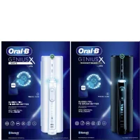 Oral B Genius X Duo Pack White & Black Electric Toothbrush with Travel Case