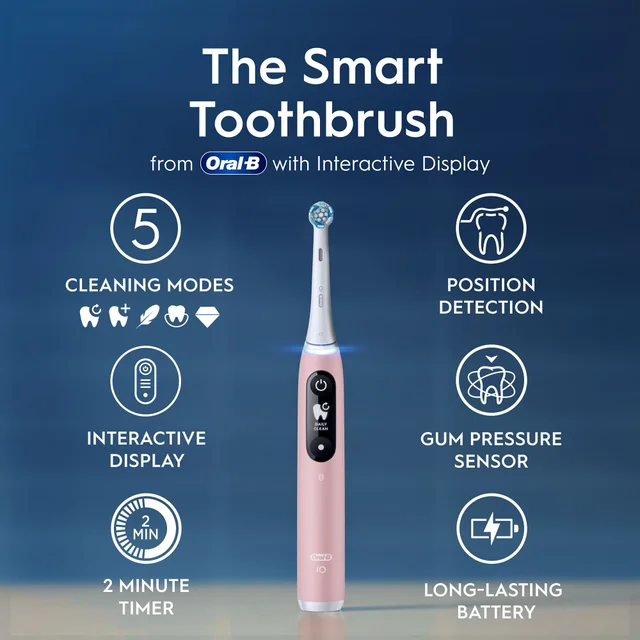 Oral-B iO 6 Pink Electric Toothbrush Designed By Braun