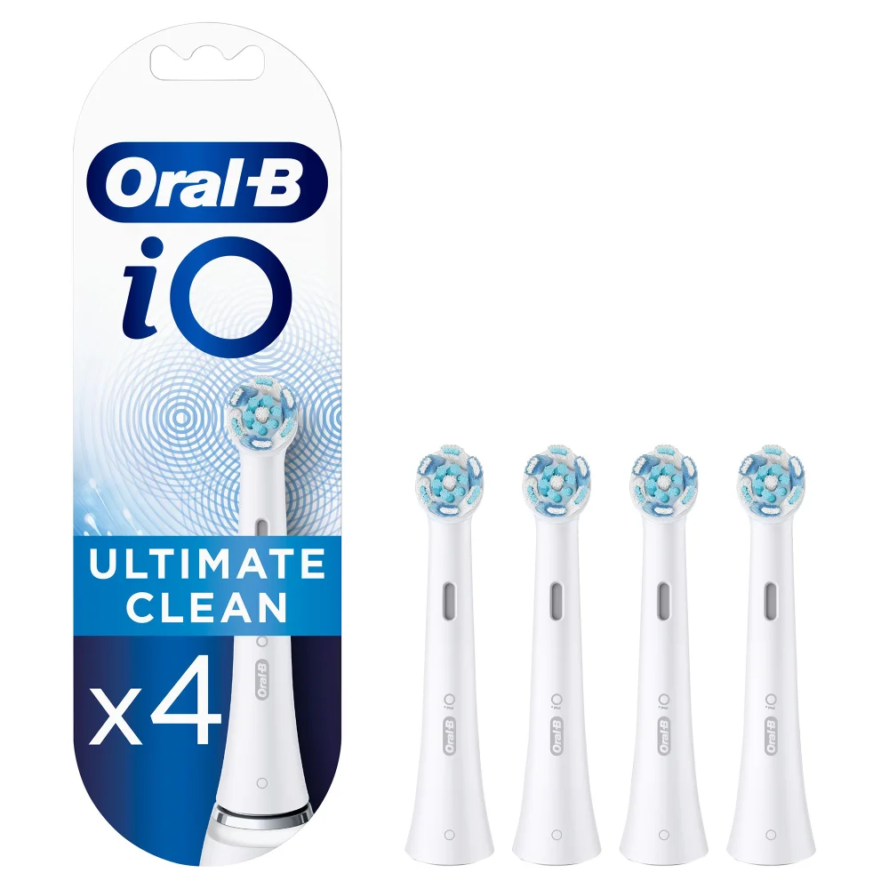 Oral B iO Ultimate Clean White Toothbrush Heads, Pack of 4 Counts Image 1