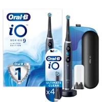 Oral B iO9 Black Limited Edition Electric Toothbrush with Charging Travel Case and Magnetic Pouch