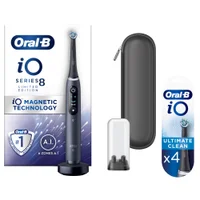 Oral B iO8 Black Electric Toothbrush with Zipper Case