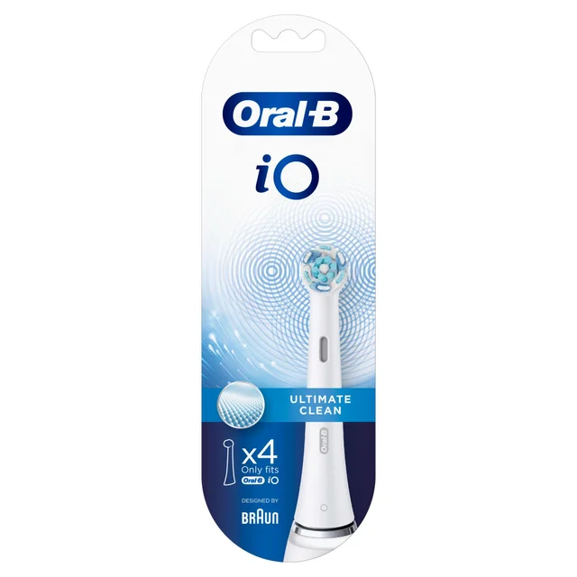 Oral B iO Ultimate Clean White Toothbrush Heads, Pack of 8 Counts