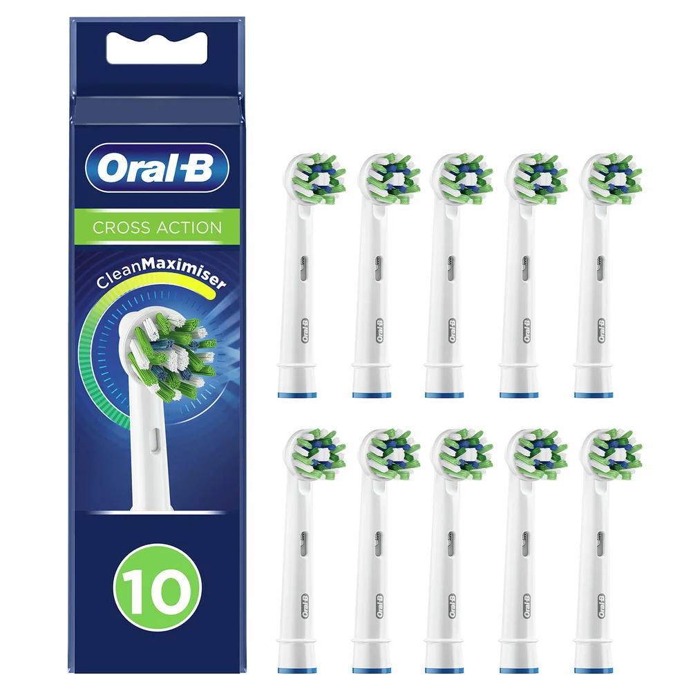 Oral B Cross Action Toothbrush Heads, 10 Pieces Image 1