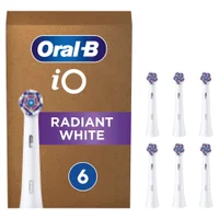 Oral-B iO Radiant White Toothbrush Heads Black 6 Pack