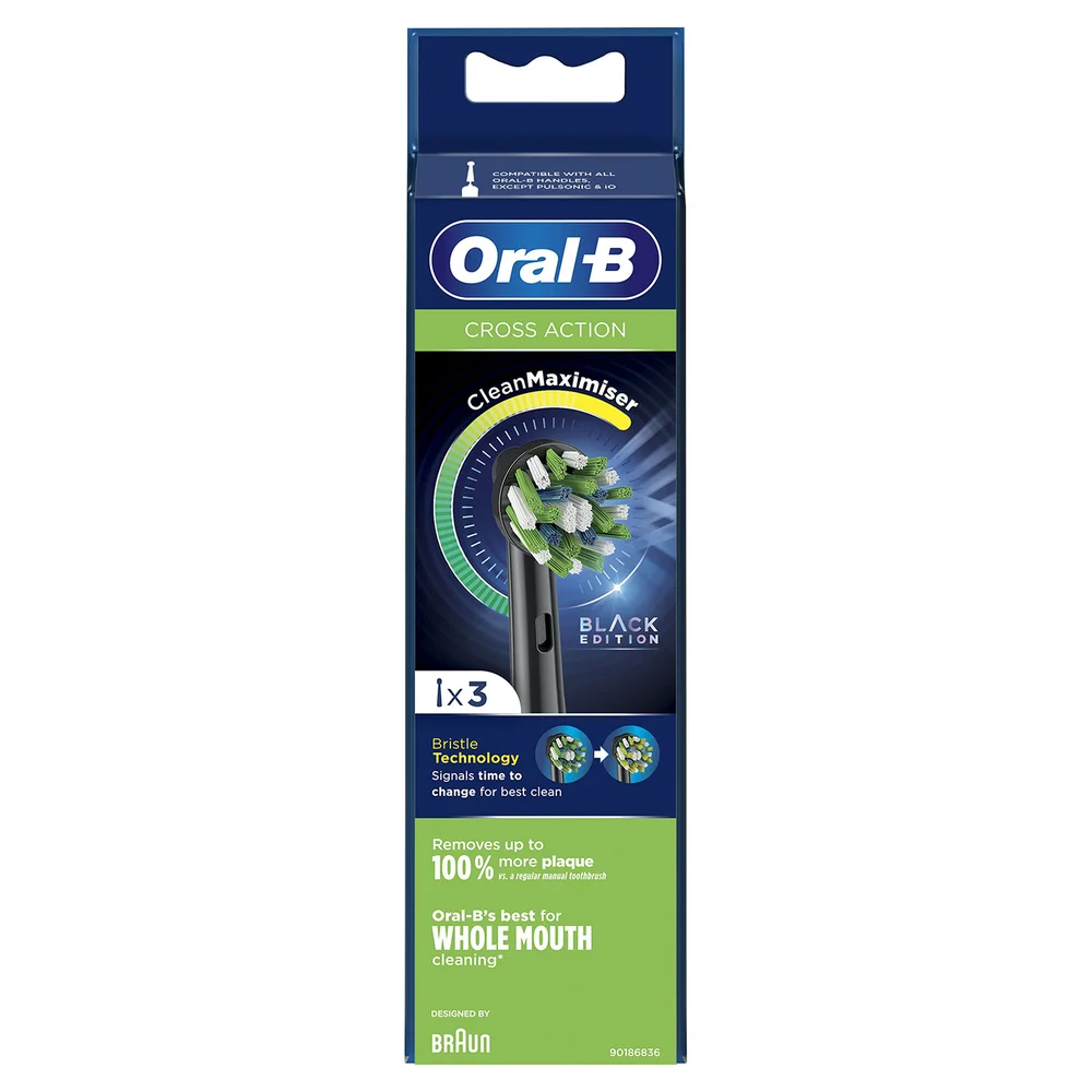 Oral B Cross Action Brush Heads, 3 Pieces Image 1