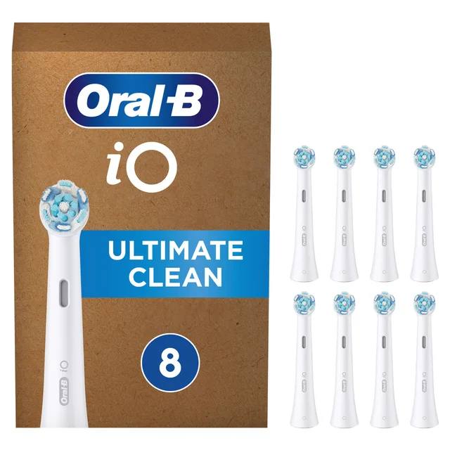 Oral-B iO Ultimate Clean Toothbrush Heads White 8 Pack