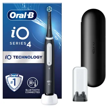 Oral-B iO4 Matte Black Electric Toothbrush with Travel Case