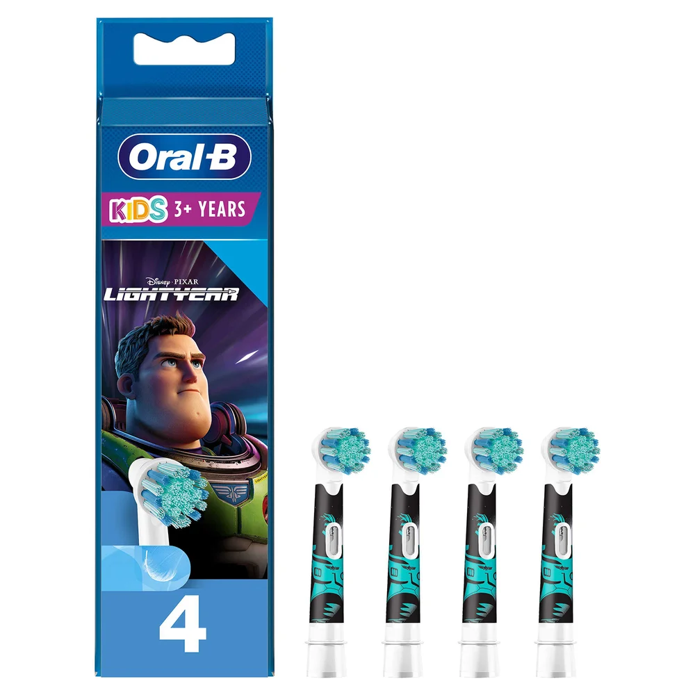 Oral B Kids Disney Lightyear Electric Toothbrush Brush Heads, 4 pack Image 1