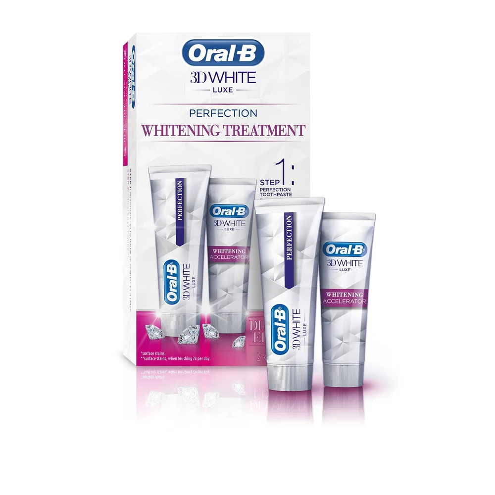 Oral B 3D White Luxe Perfection & Accelerator Kit 2x75ml Image 1