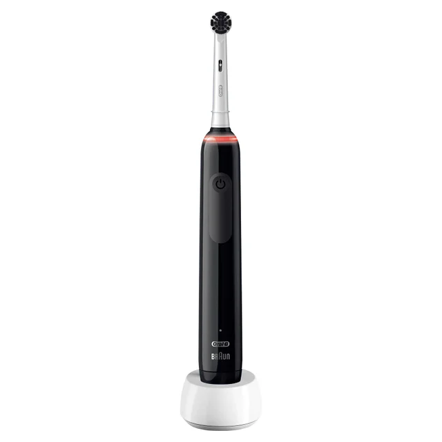 Oral B Pro 3000 - Black Electric Toothbrush with Charcoal Infused Bristles