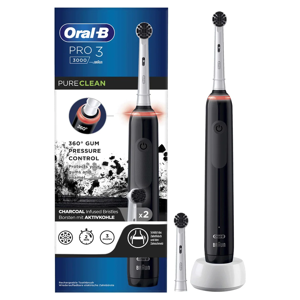 Oral B Pro 3 - 3000 - Black Electric Toothbrushes Image 1