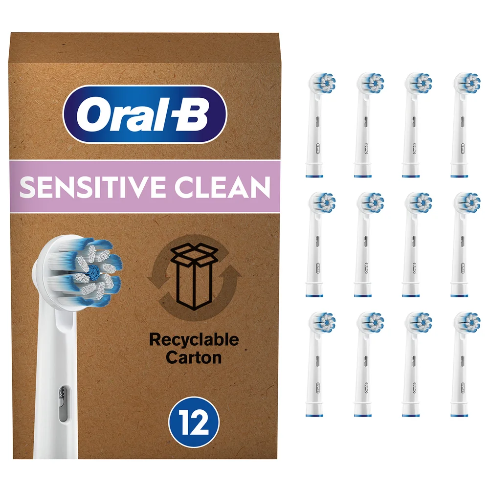 Oral B Sensitive Clean Toothbrush Heads, 12 pack Image 1