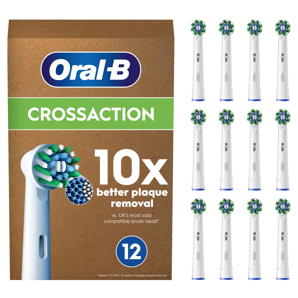 Oral B Cross Action Toothbrush Heads - 12 Pack Image 1