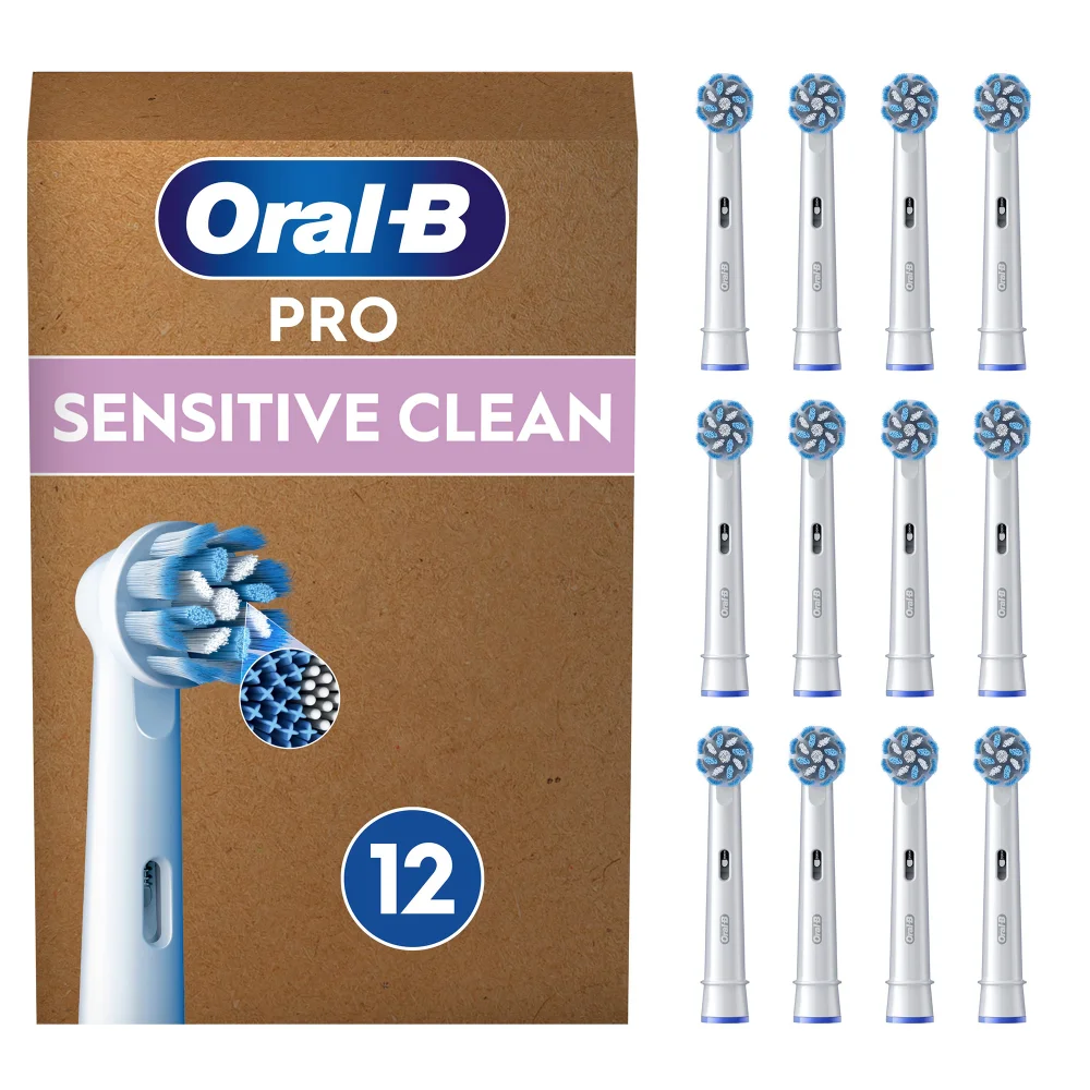 Oral B Sensitive Clean Toothbrush Heads - 12 Pack Image 1