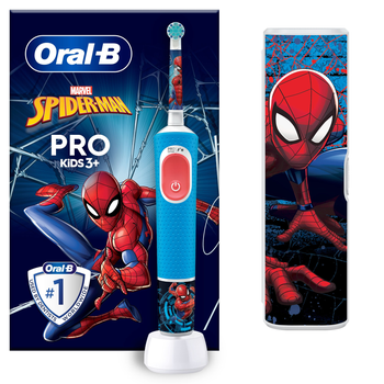 Oral-B Vitality Pro Kids Spiderman Electric Toothbrush with Travel Case