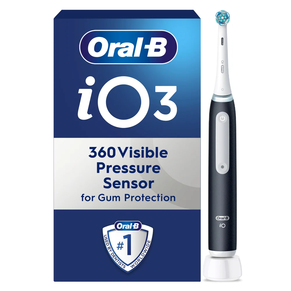Oral B iO3 Matte Black Electric Toothbrush Image 1
