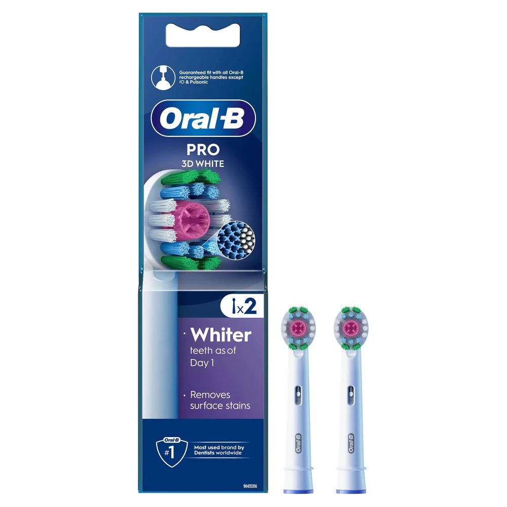 Oral B 3D White Toothbrush Head - Pack of 2 Counts Image 1