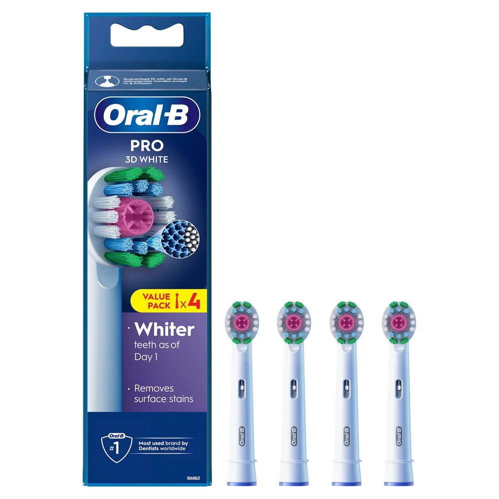 Oral B 3D White Toothbrush Head - Pack of 4 Counts Image 1